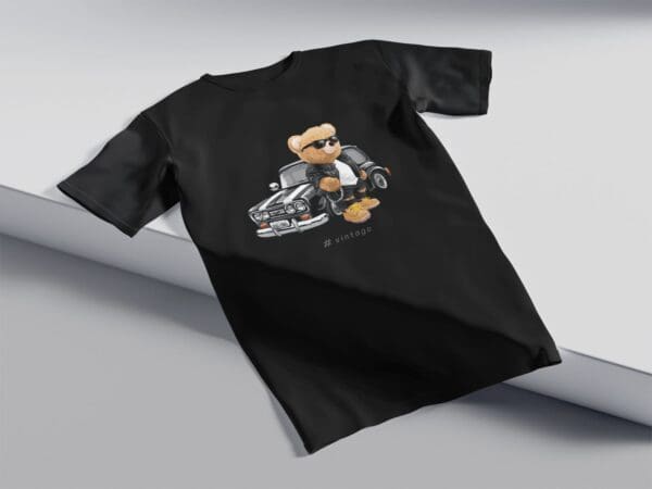 T-Shirt Czarna Koszulka Misie #10