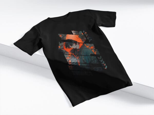 T-Shirt Czarna Koszulka Anime #101