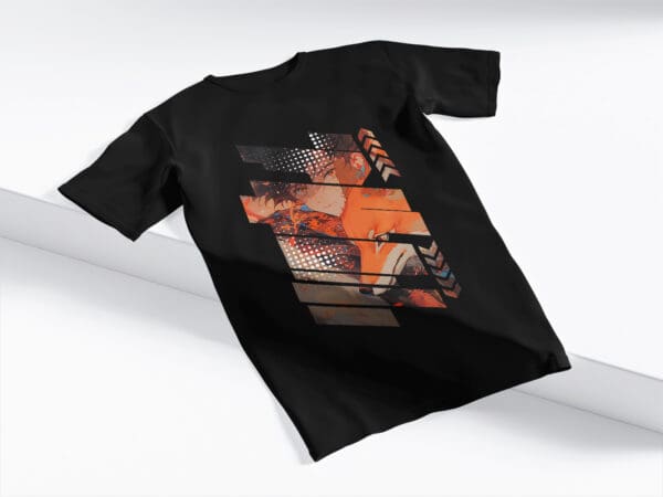 T-Shirt Czarna Koszulka Anime #104