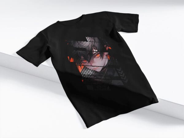 T-Shirt Czarna Koszulka Anime #106