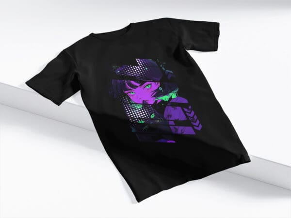 T-Shirt Czarna Koszulka Anime #107