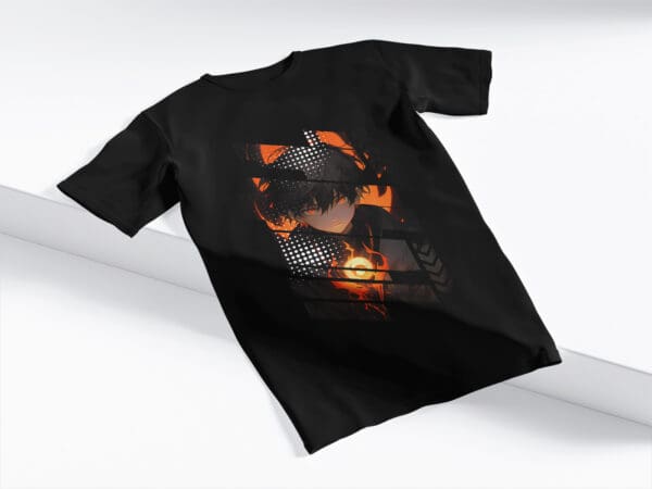 T-Shirt Czarna Koszulka Anime #113