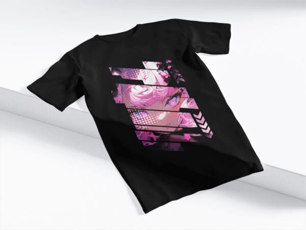 T-Shirt Czarna Koszulka Anime #123