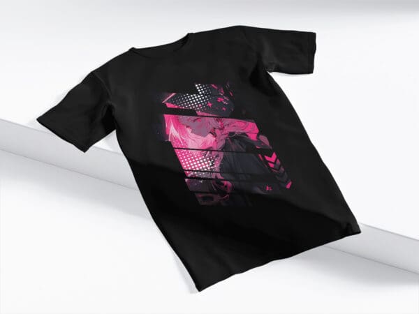 T-Shirt Czarna Koszulka Anime #124