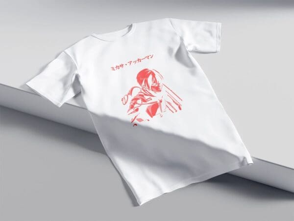 T-Shirt Biała Koszulka Attack on Titan #14