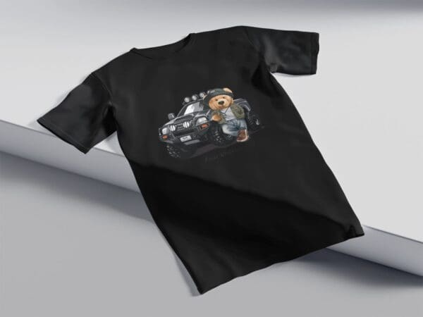 T-Shirt Czarna Koszulka Misie #2
