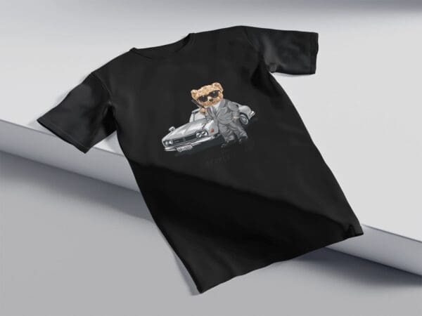 T-Shirt Czarna Koszulka Misie #3