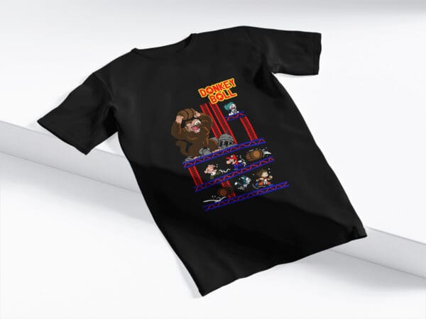 T-Shirt Czarna Koszulka Super Mario Donkey Boll #6