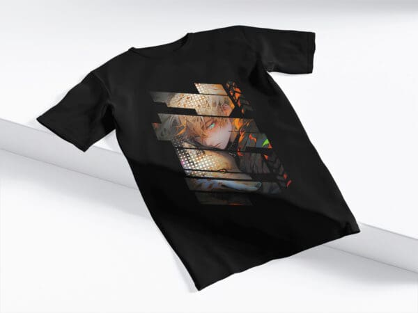 T-Shirt Czarna Koszulka Anime #65