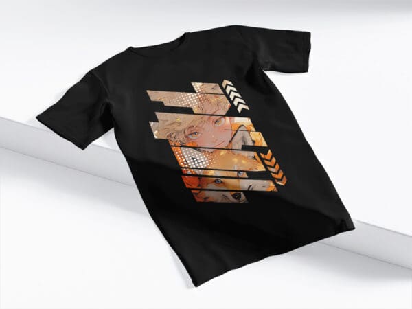 T-Shirt Czarna Koszulka Anime #66