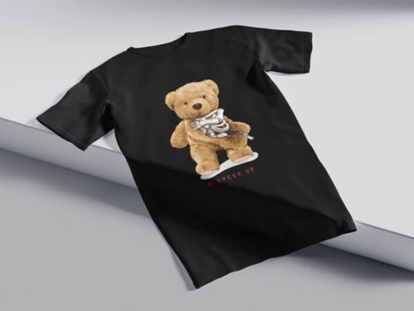 T-Shirt Czarna Koszulka Misie #7