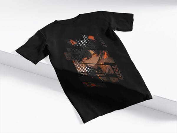 T-Shirt Czarna Koszulka Anime #72