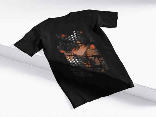 T-Shirt Czarna Koszulka Anime #74