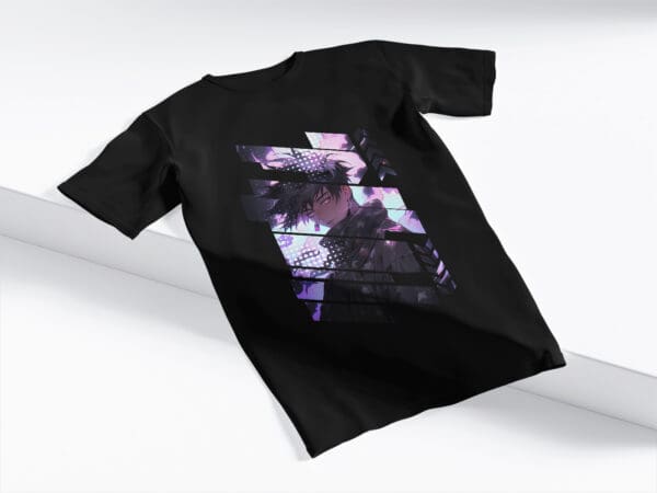 T-Shirt Czarna Koszulka Anime #77