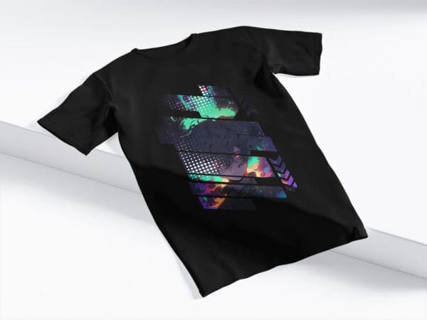 T-Shirt Czarna Koszulka Anime #78