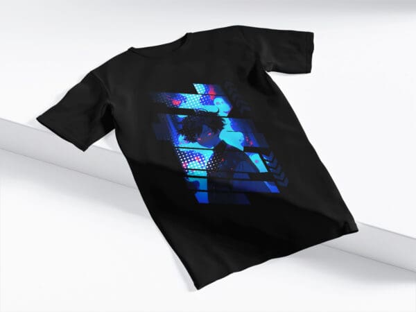 T-Shirt Czarna Koszulka Anime #79