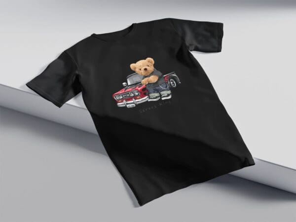 T-Shirt Czarna Koszulka Misie #8