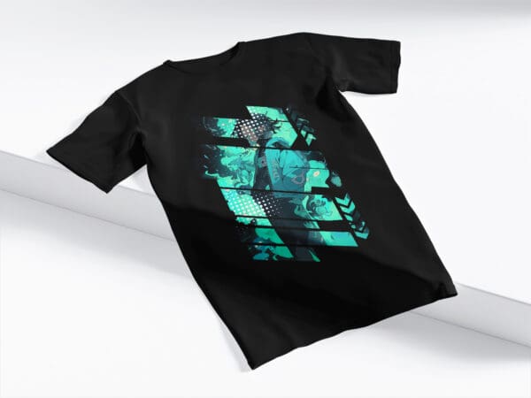 T-Shirt Czarna Koszulka Anime #80