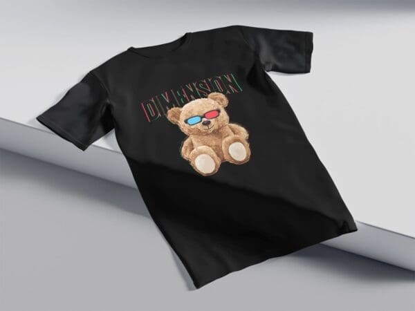 T-Shirt Czarna Koszulka Misie #9