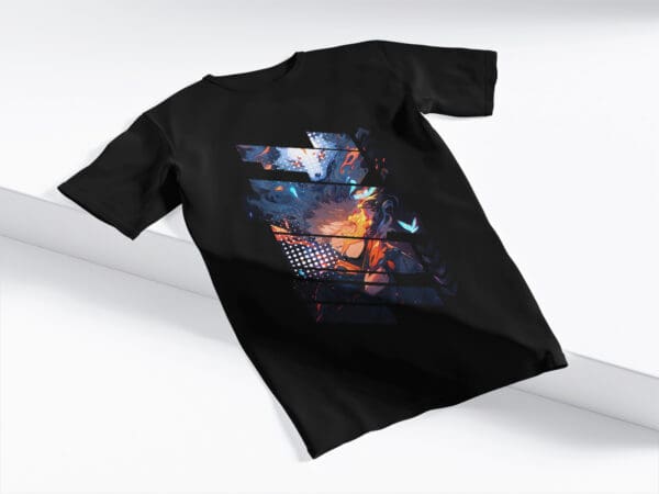 T-Shirt Czarna Koszulka Anime #95