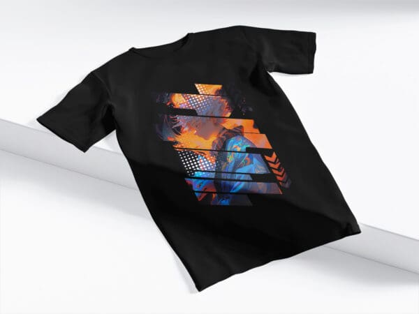 T-Shirt Czarna Koszulka Anime #96