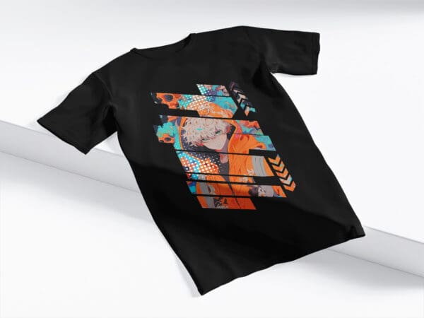 T-Shirt Czarna Koszulka Anime #99