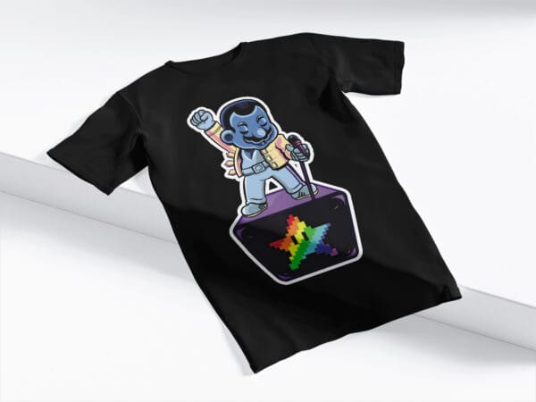 T-Shirt Czarna Koszulka Super Mario Mercury #36