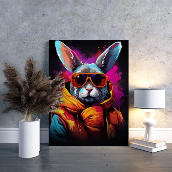 Fotoobraz Funny rabbit with glasses #67 60x40cm